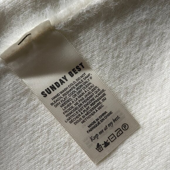 Aritzia Sunday Best White Milan Sweater Dress Mini - Picture 6 of 6